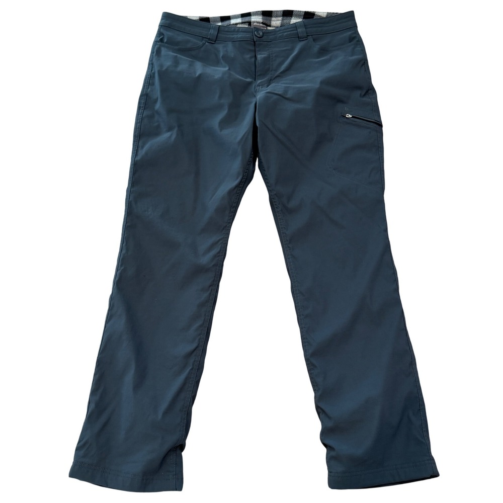 EDDIE‎ BAUER Women Lined Hiking Pants 16 Gray Fleece Insulated Outdoor Utility